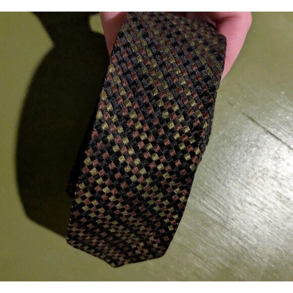 Vintage 1950s Beau Brummell Woven Thin Neck Tie - Picture 2 of 4